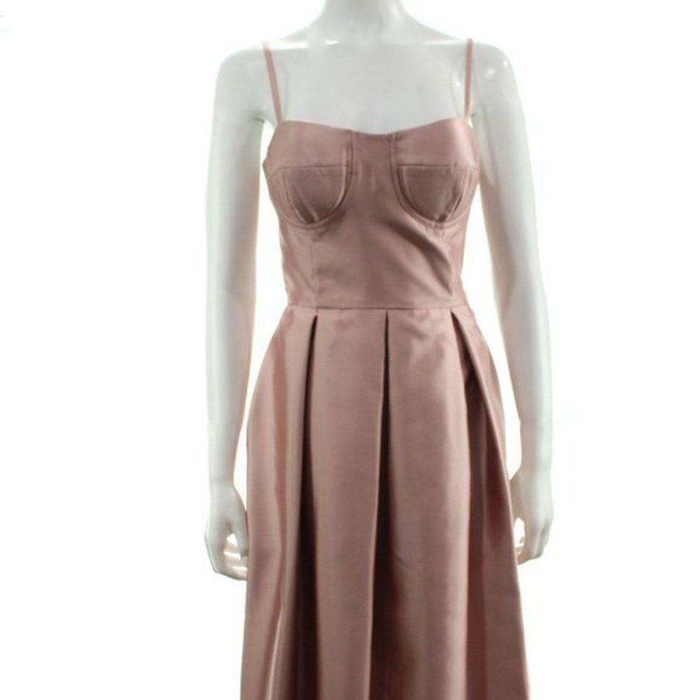 ISAAC MIZRAHI Blush Pink Satin Dress Size 8